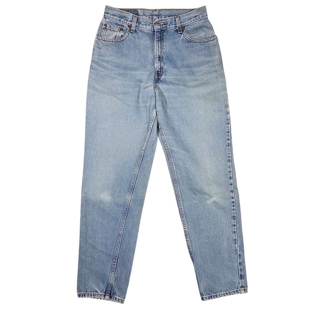 Vintage 90s Levis 550 Relaxed Fit Tapered Leg Jeans Light Wash 10 29x30 Retro